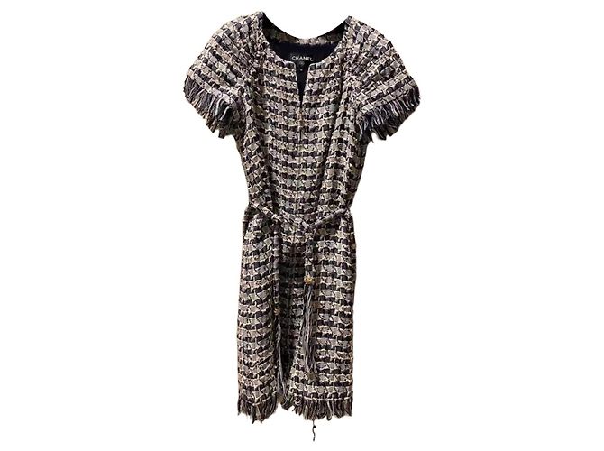 Vestido Chanel de Tweed Multicolor