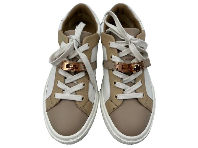 Hermès Day Sneaker Leder Khaki