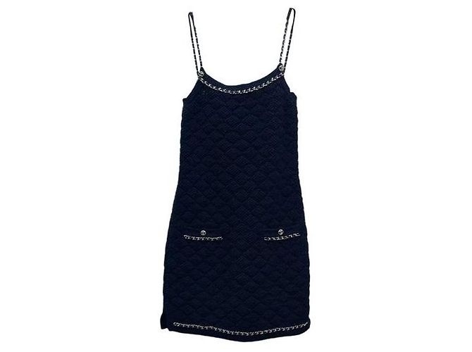 Chanel Kleid aus schwarzem Kaschmir