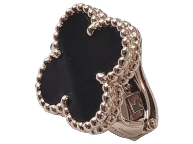 Orecchini Van Cleef & Arpels Vintage Alhambra Nero