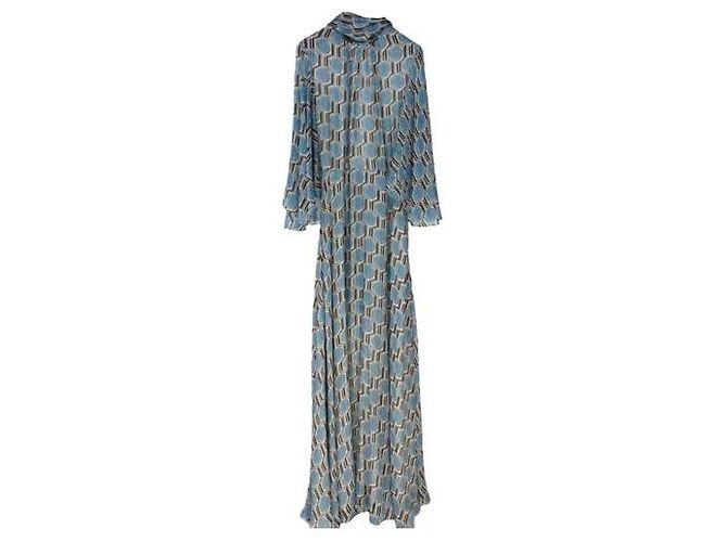 Céline Silk Dress Multi Color Size 36 Multiple colors