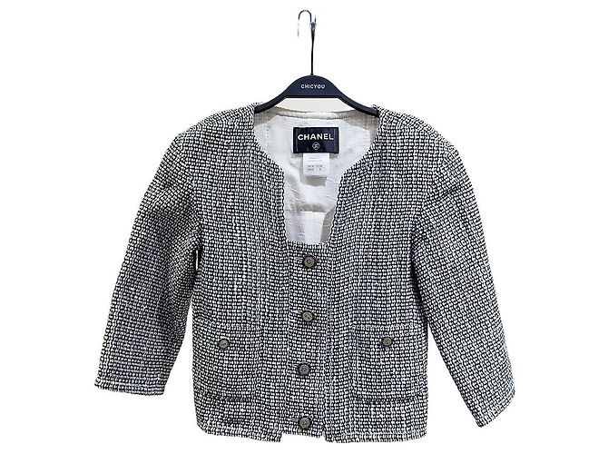 Chanel Tweed Jacke Größe 34 Mehrfarben