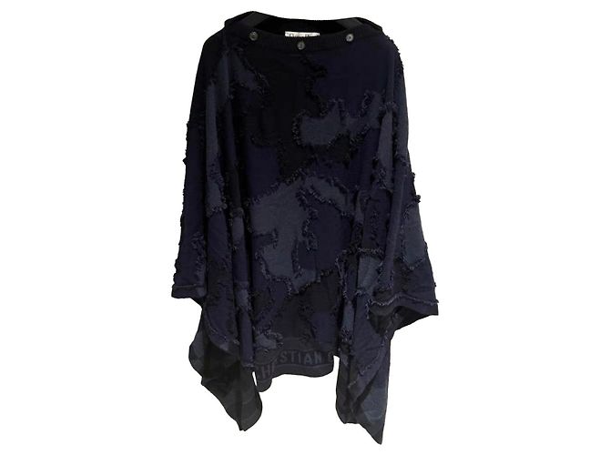 Autre Marque Dior Strickpullover aus Kaschmir Navy Marineblau