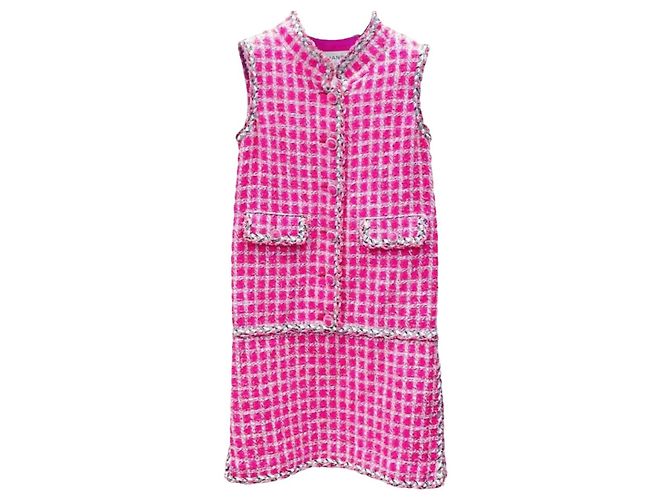 Vestido Chanel de tweed Multicor