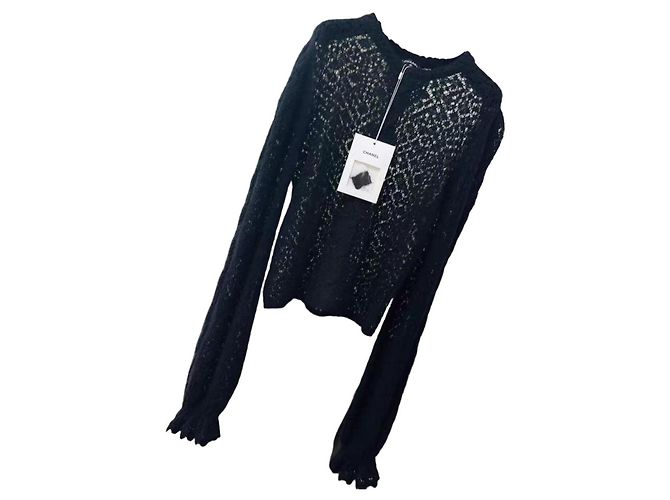 Chanel Schwarzer Wollstrick