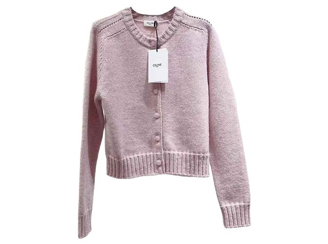 Céline Strickpullover aus Wolle Rosa Pink