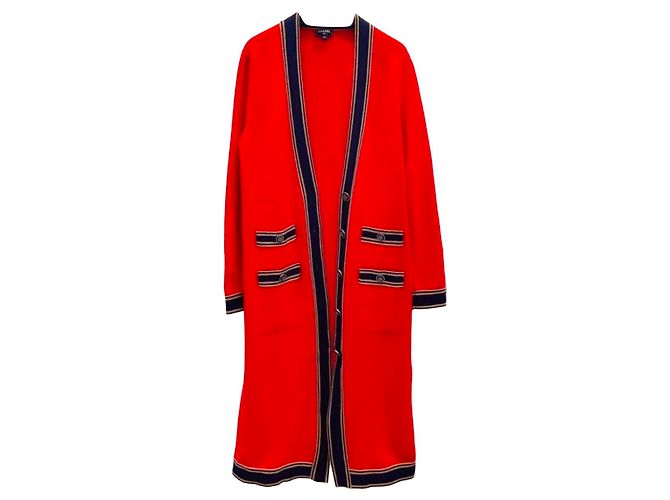 Chanel Strickjacke aus rotem Kaschmir