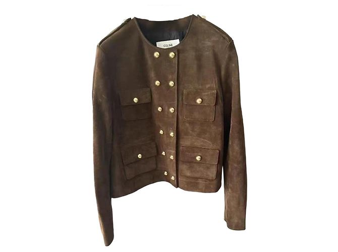 Céline Lederjacke Damen Größe 42 Mehrfarben