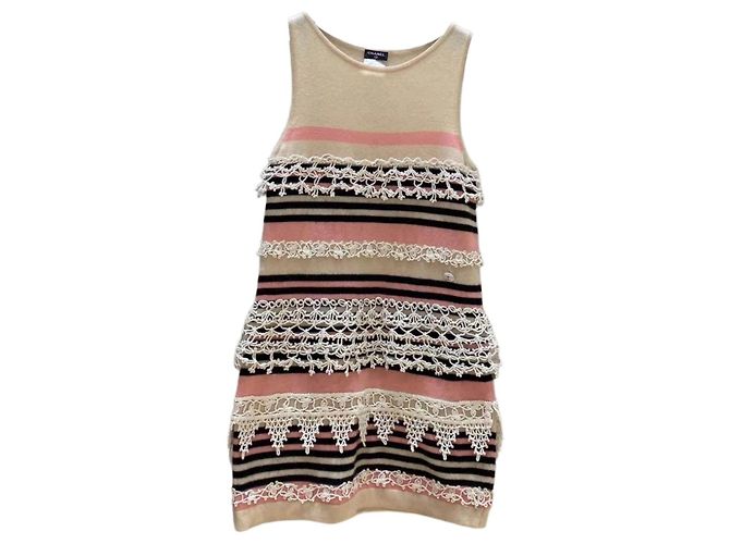Chanel Kleid aus Kaschmir Mehrfarben