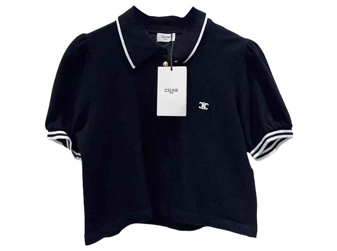 Top in cotone nero Céline Taglia M
