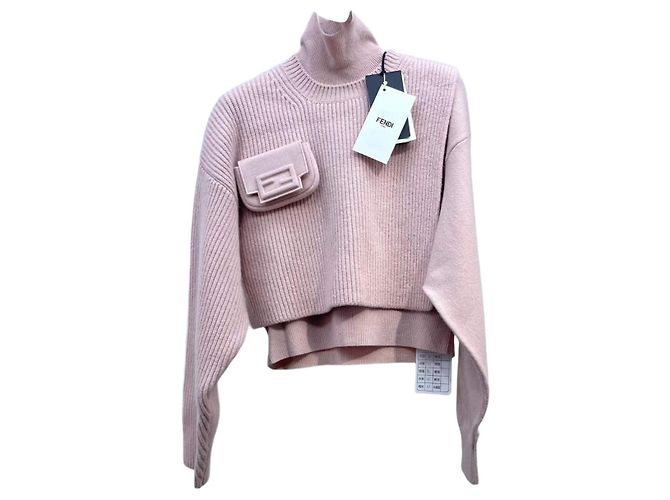 Pull Fendi en laine rose