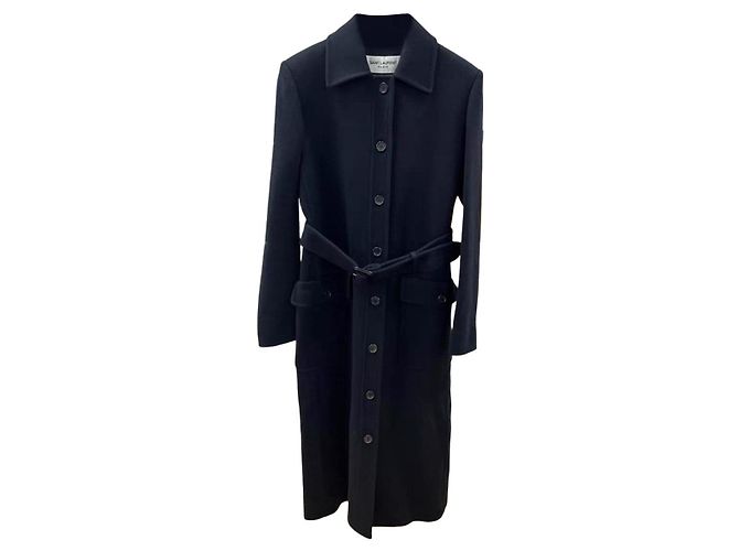 Autre Marque Saint Laurent Black Wool Coat Size 38
