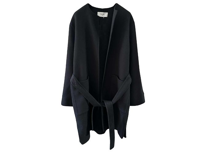 Céline Black Cashmere Coat Size 36