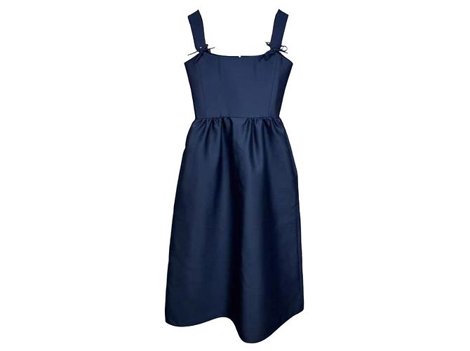 Vestido Dior de lã azul marinho