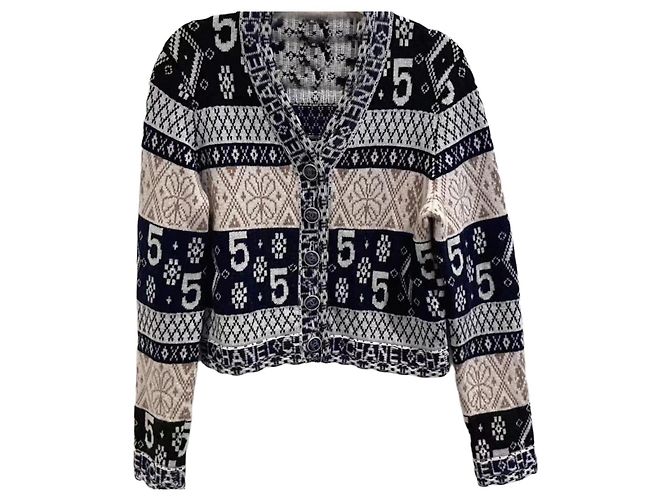 Malha Chanel de cashmere Multicor
