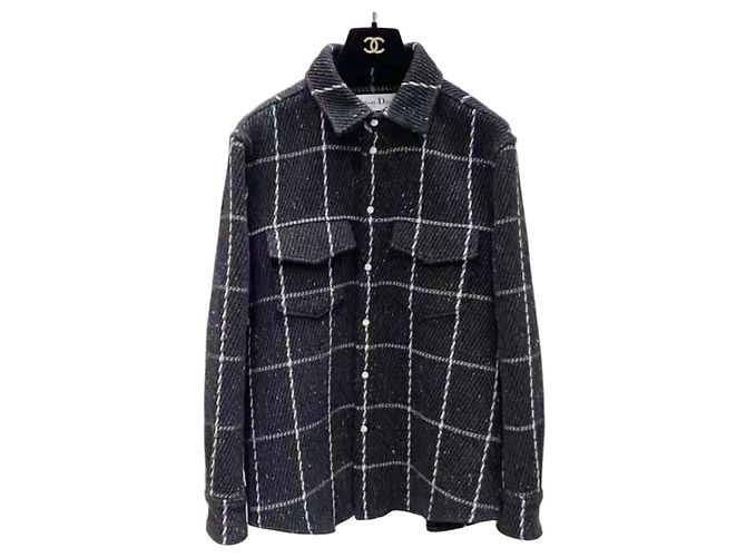 Autre Marque Dior Bar Jacke Schwarz Wolle
