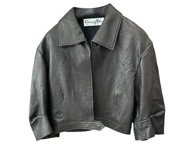 Autre Marque Giacca Dior Bar in pelle nera Nero