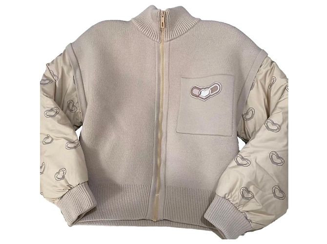 Hermès Wool Coat Beige Size 34