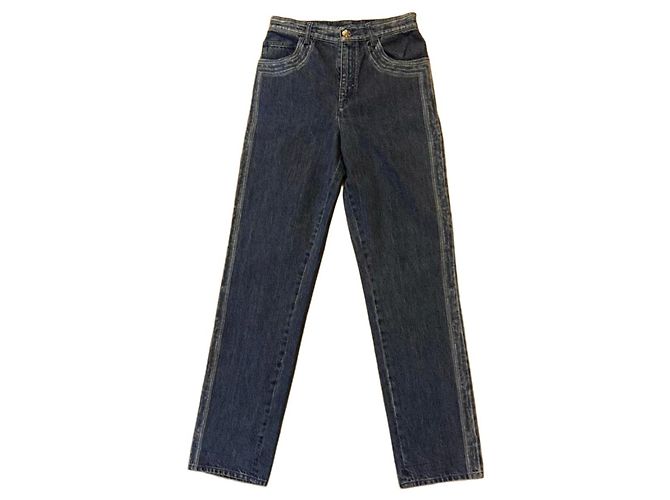 Jeans Chanel de algodão mulher tamanho 34 Multicor