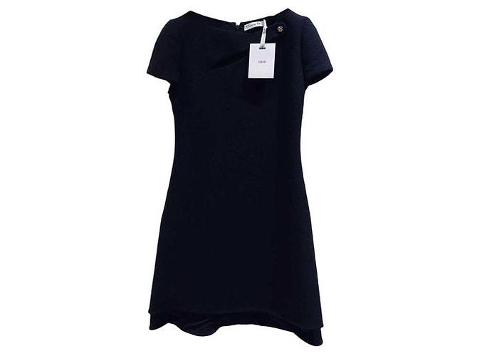 Dior Black Wool Dress Size 38