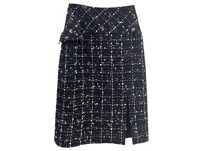 Gonna Chanel in Tweed Taglia 36 Multicolore