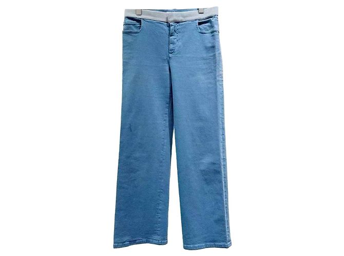 Pantalones Chanel azules de algodón