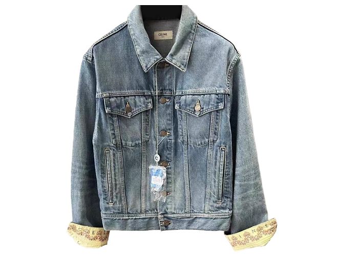 Chaqueta Céline de algodón azul XS