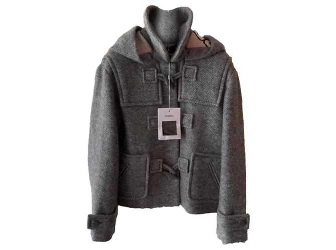 Chanel Leather Jackets Grey