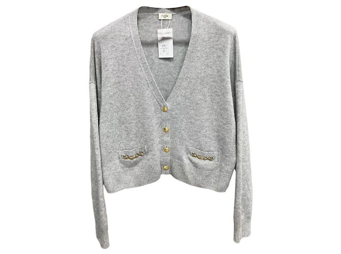 Pull en maille Céline gris en cachemire