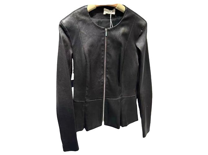 The Row Black Leather Jacket