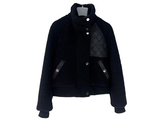 Hermès Black Wool Coat Women's Size 36