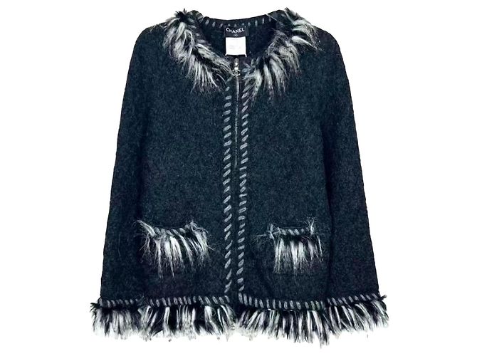Pull Chanel en laine femme taille 40 Multicolore