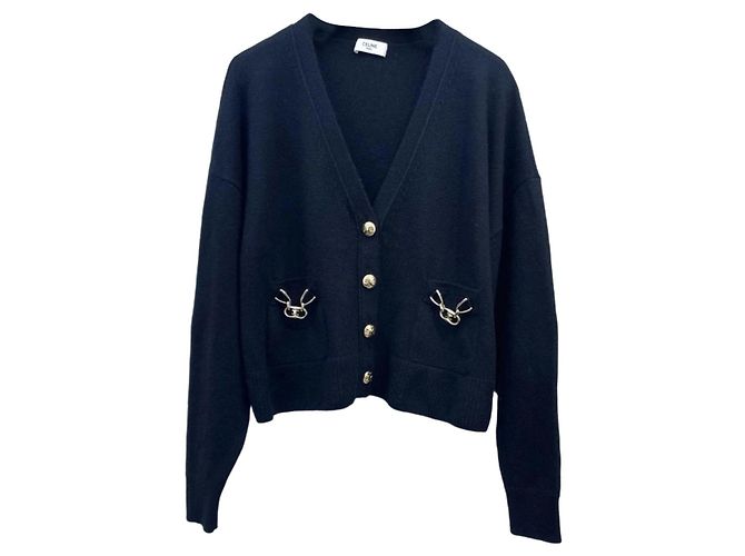Pull en cachemire noir Céline