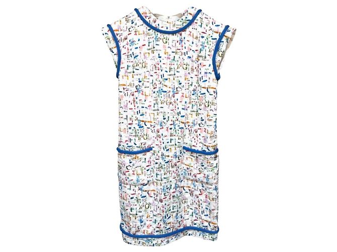 Chanel Baumwollkleid Mehrfarbig Größe 34 Mehrfarben