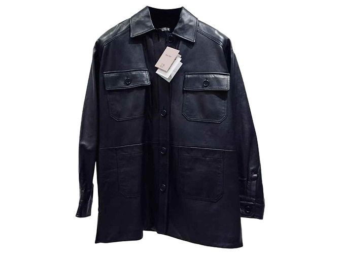 Jaquetas de Couro Miu Miu Preto