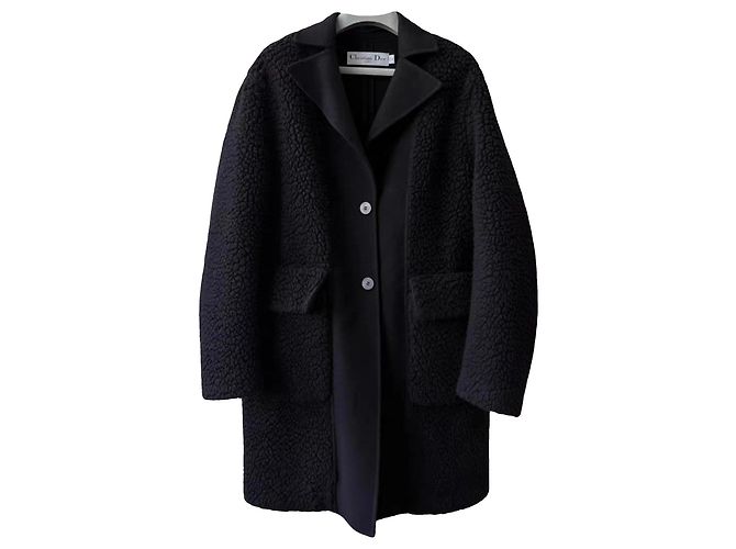 Autre Marque Dior Mantel aus Kaschmir in Schwarz Größe 36