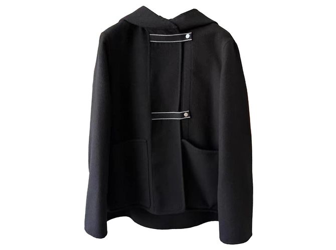 Hermès Black Cashmere Coat