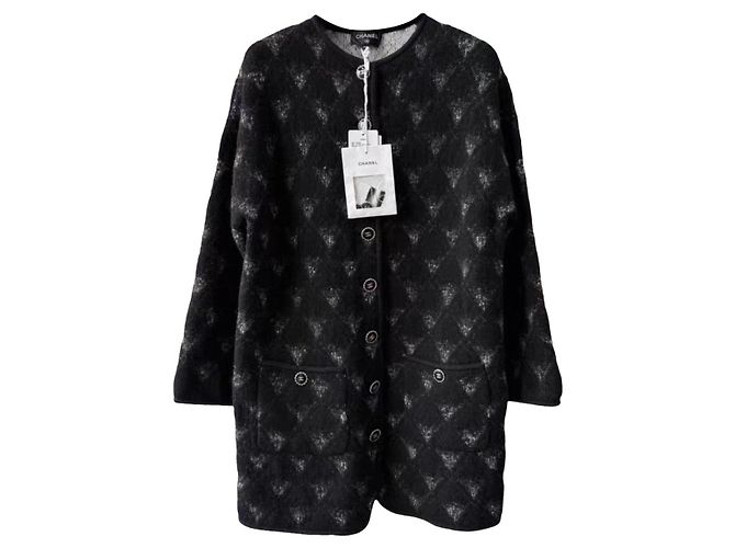 Chanel Black Cashmere Coat Size 34