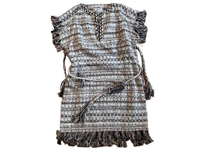 Chanel Kleid Polyester Mehrfarbig Größe 34 Mehrfarben