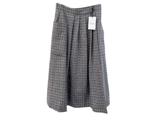 Saia Céline de lã multicolorida tamanho 40 Multicor