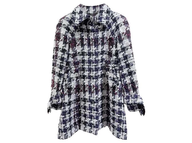 Chanel Wool Coat Multi Color Size 36 Multiple colors