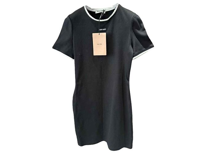 Abito Miu Miu in cotone nero
