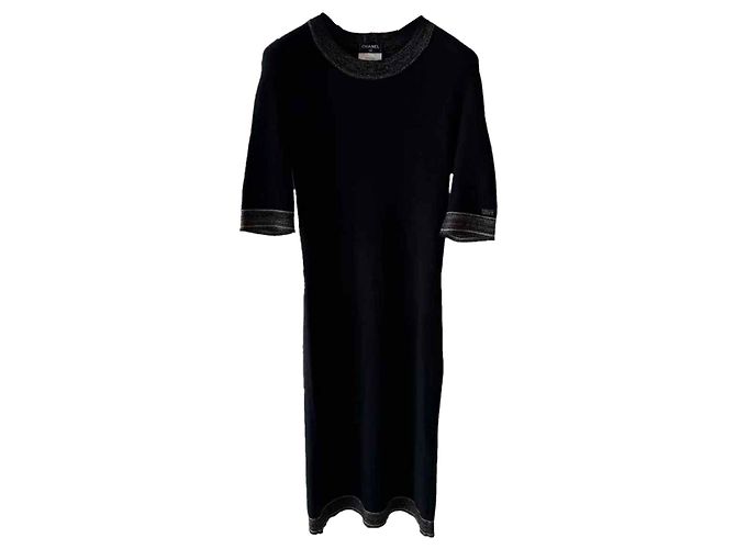 Vestido Chanel de cachemira negro