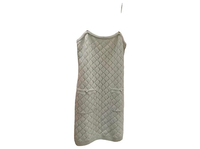 Chanel Baumwollkleid Mehrfarbig Größe 34 Mehrfarben