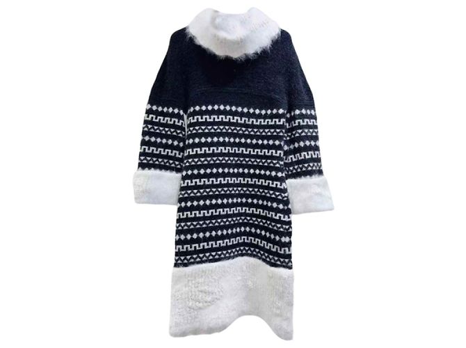 Chanel Wool Dress Multi Color Size 34 Multiple colors