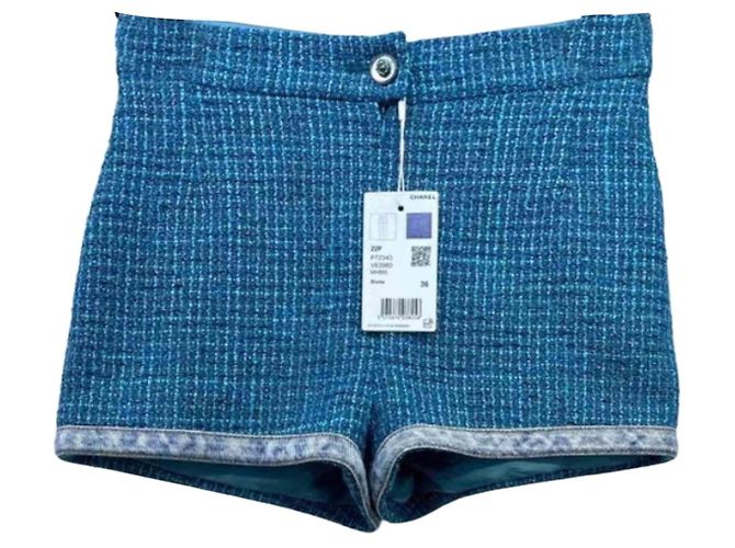 Shorts Chanel de Tweed Multicor