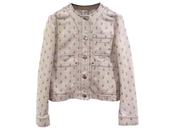 Hermès Jacket Beige Cotton Size 38