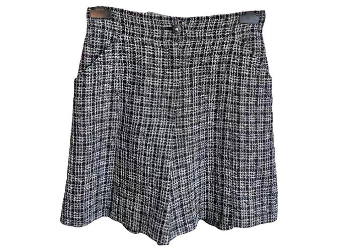 Shorts Chanel de algodão Multicor