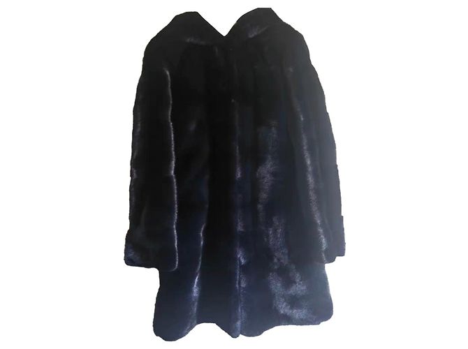 Autre Marque Dior Navy Mink Coat Navy blue