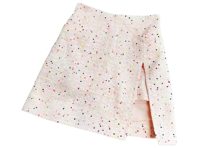 Saia Chanel de tweed rosa
